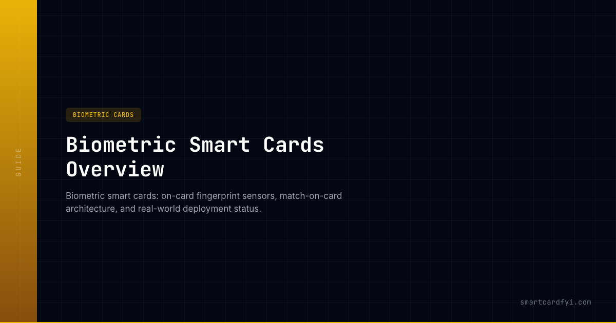 Overview Cardfs Biometric Smart Cards Overview — SmartCardFYI