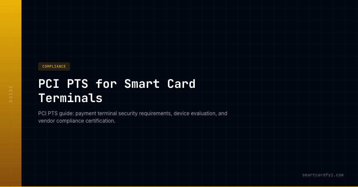 Pts Device PCI PTS for Smart Card Terminals — SmartCardFYI